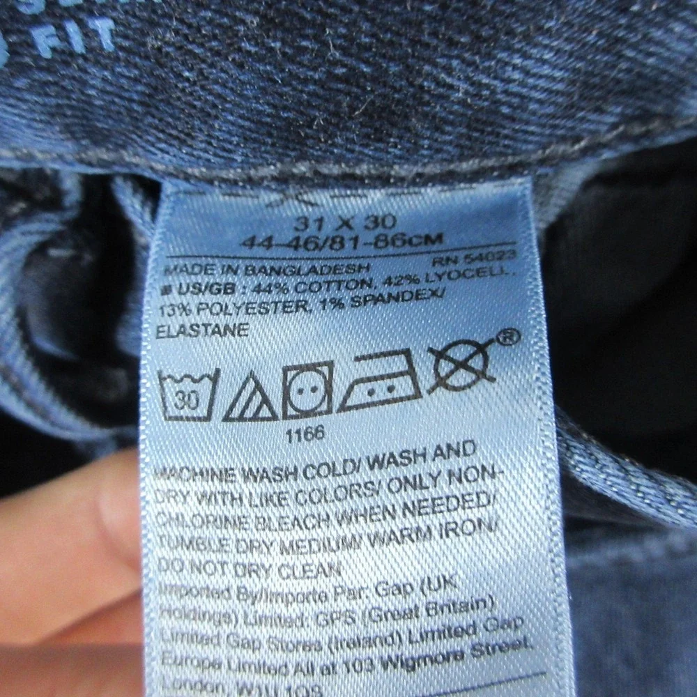 Banana Republic Traveler Jeans Mens 31x30 Blue Slim Straight Stretch Denim